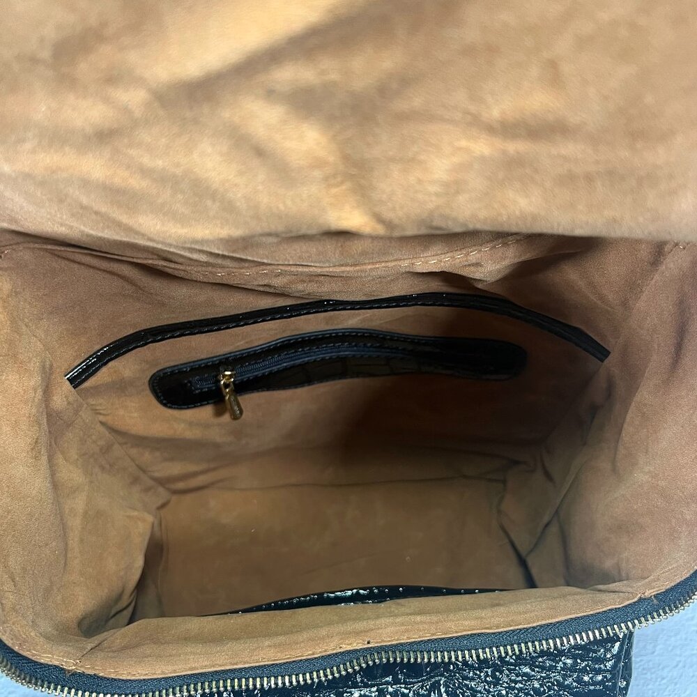 BL.Tiannu Leather Crocodile Backpack with Suede Interior - Picture 5 of 7